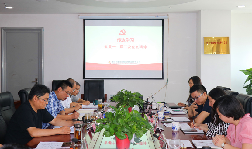 集團(tuán)公司黨委書記、董事長姜俊宣講省委十一屆三次全會(huì)精神